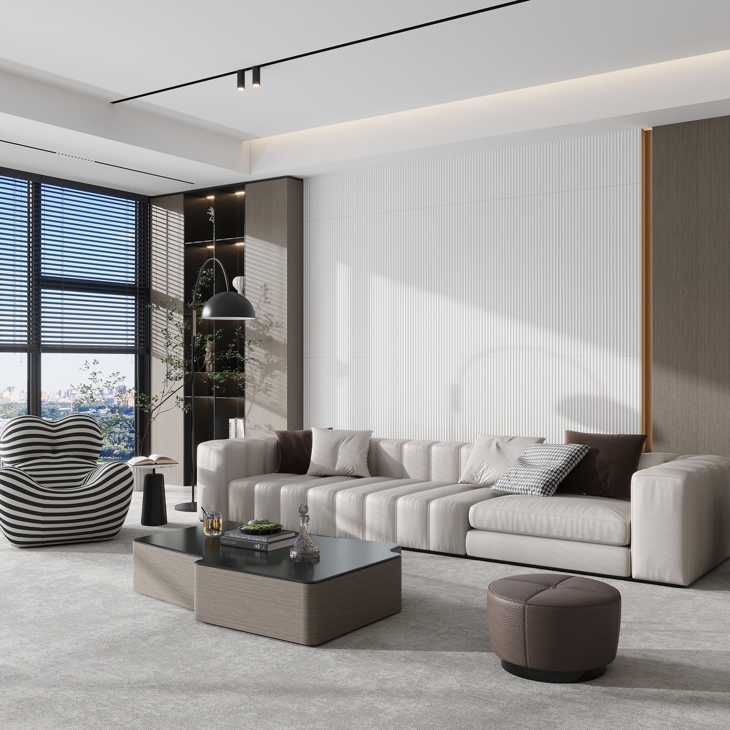 Soft White 24x48 Matte Fluted grooved Porcelain Large Tile (2 pack, 15.55 sq ft/case)