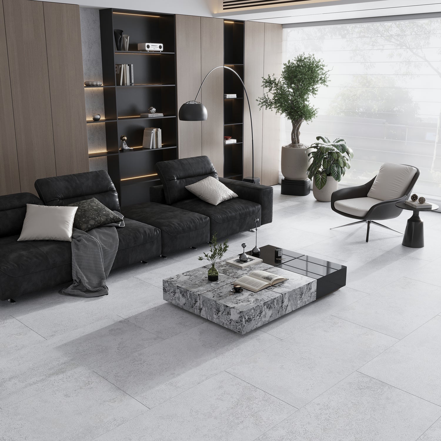 Sample - Soft Cloud White 24x48 Matte Color Body Porcelain Large Tile (15.5 sq ft/case, 2-Pack)