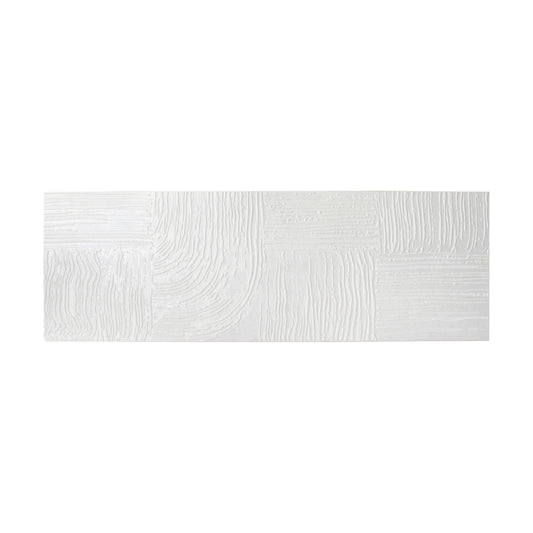 Terrain 12x36 Off-White Ceramic Large Format Trowel Plaster-Style Wall Tile (4 Pack, 5.82 sq ft/case)