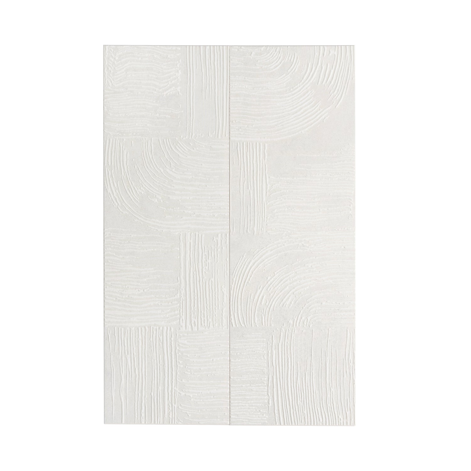 Terrain 12x36 Off-White Ceramic Large Format Trowel Plaster-Style Wall Tile (4 Pack, 5.82 sq ft/case)