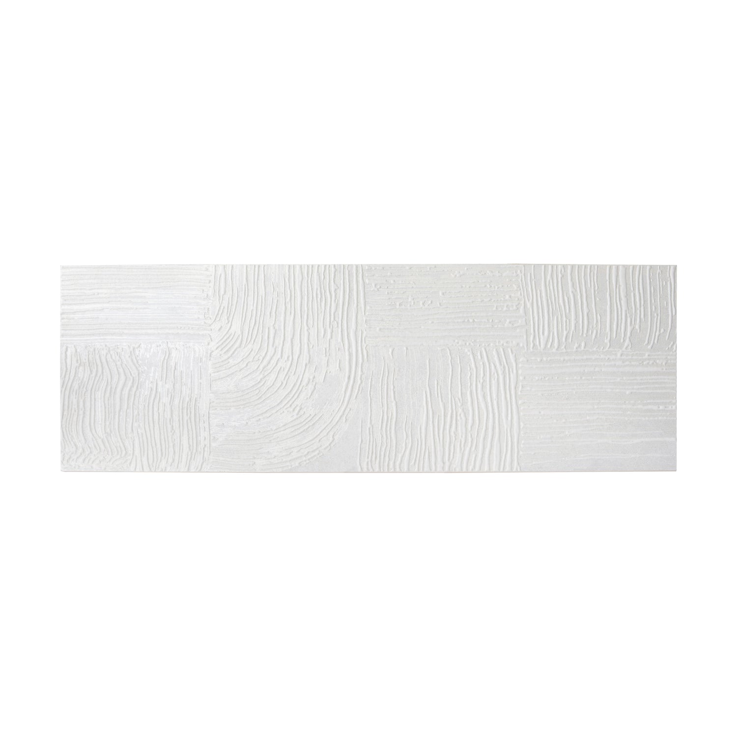 Terrain 12x36 Off-White Ceramic Large Format Trowel Plaster-Style Wall Tile (4 Pack, 5.82 sq ft/case) - Sample