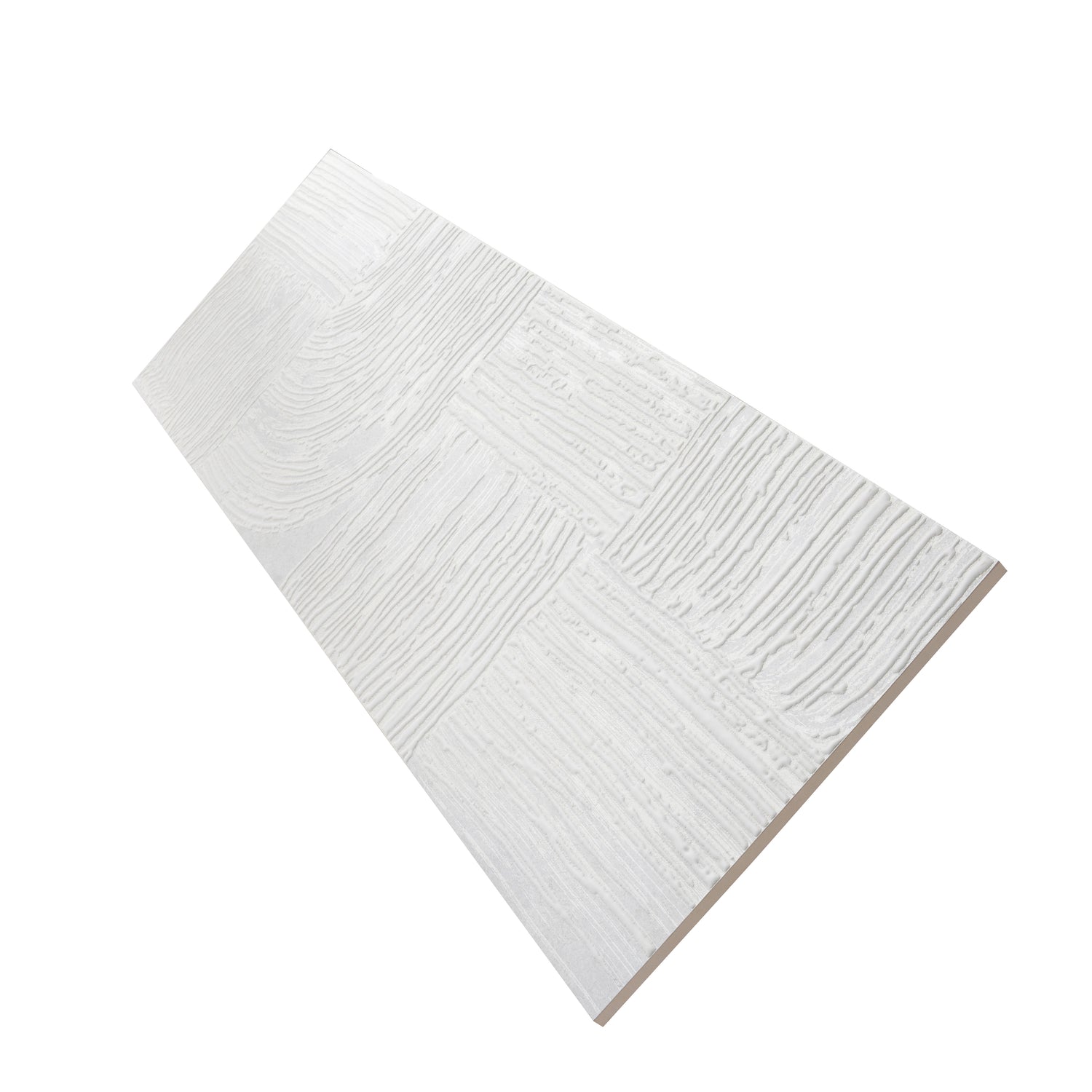 Terrain 12x36 Off-White Ceramic Large Format Trowel Plaster-Style Wall Tile (4 Pack, 5.82 sq ft/case)