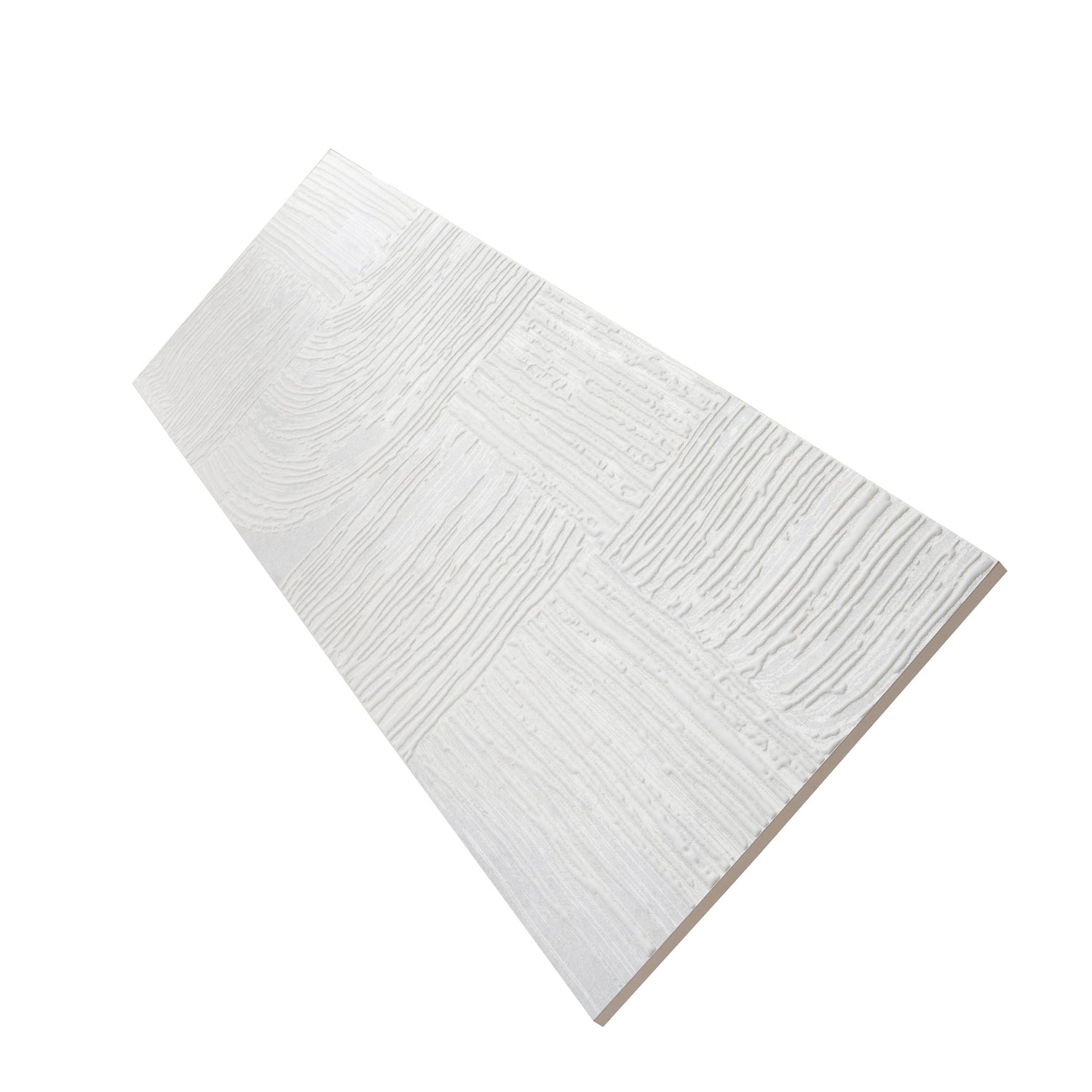 Terrain 12x36 Off-White Ceramic Large Format Trowel Plaster-Style Wall Tile (4 Pack, 5.82 sq ft/case) - Sample
