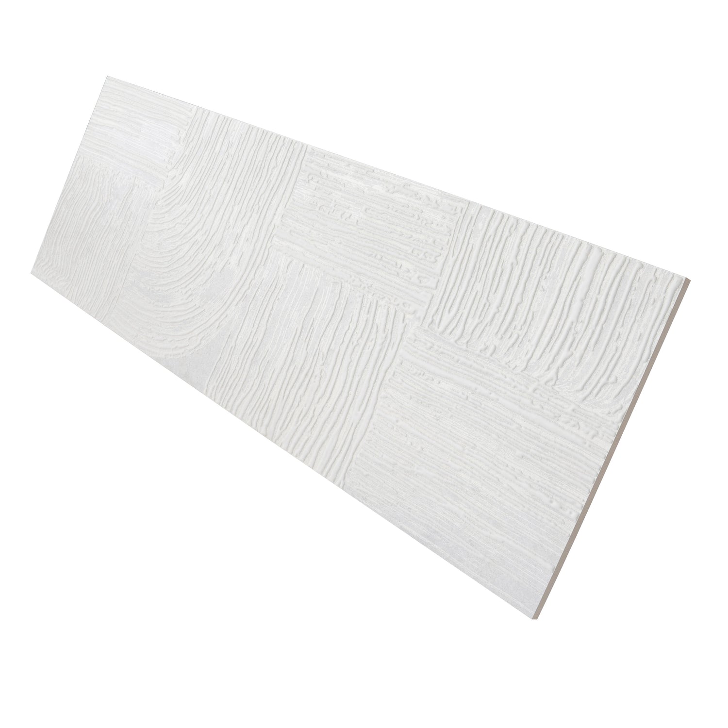 Terrain 12x36 Off-White Ceramic Large Format Trowel Plaster-Style Wall Tile (4 Pack, 5.82 sq ft/case) - Sample