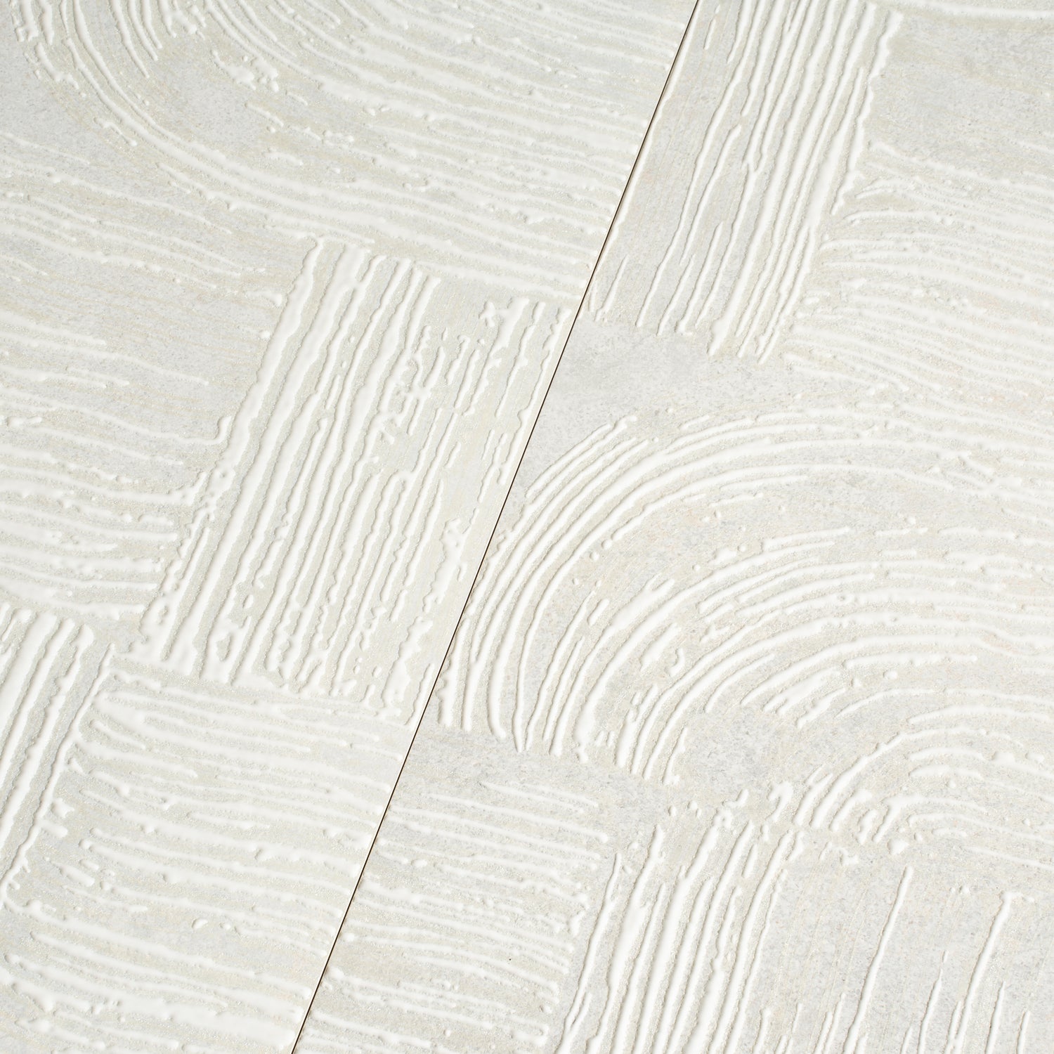 Terrain 12x36 Off-White Ceramic Large Format Trowel Plaster-Style Wall Tile (4 Pack, 5.82 sq ft/case)