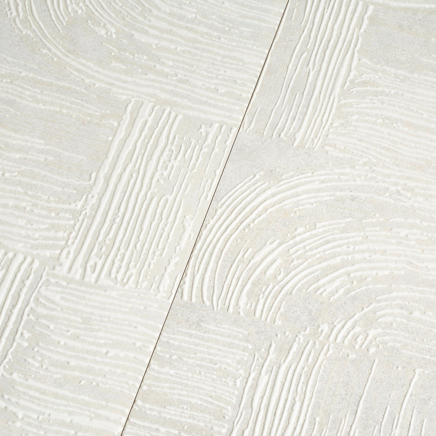 Terrain 12x36 Off-White Ceramic Large Format Trowel Plaster-Style Wall Tile (4 Pack, 5.82 sq ft/case) - Sample