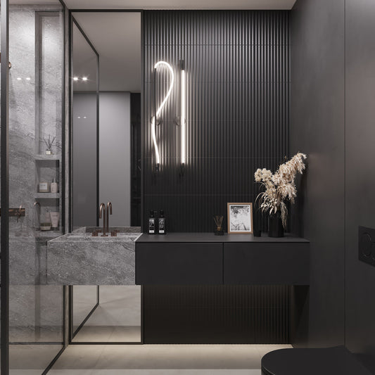 Black Large Format Tile