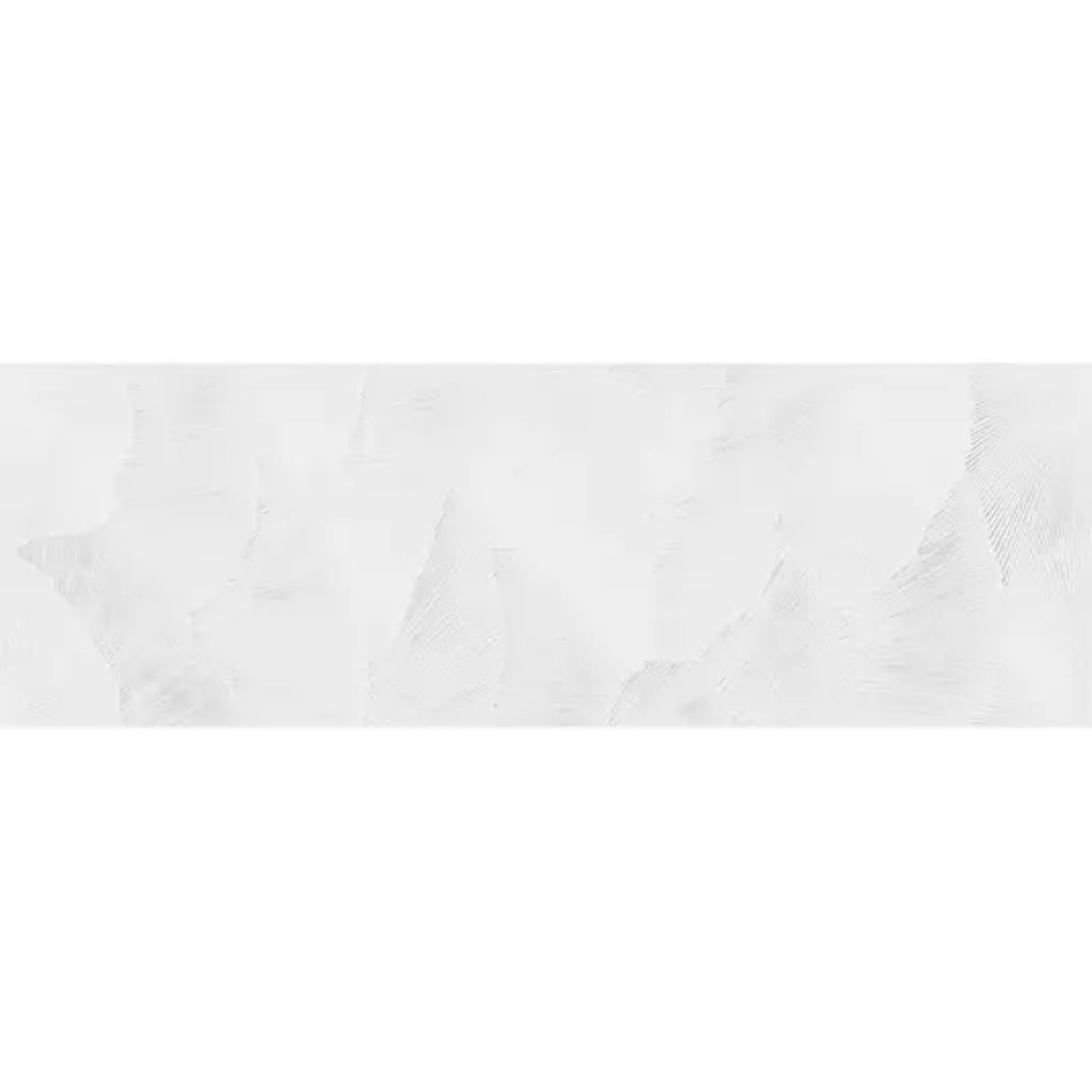 Terrain 12x36 Off-White Ceramic Large Format Ginkgo leaf Wall Tile (4 Pack, 11.63 sq ft/case) - Sample