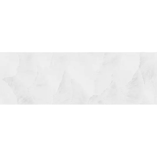 Terrain 12x36 Off-White Ceramic Large Format Ginkgo leaf Wall Tile (4 Pack, 11.63 sq ft/case) - Sample