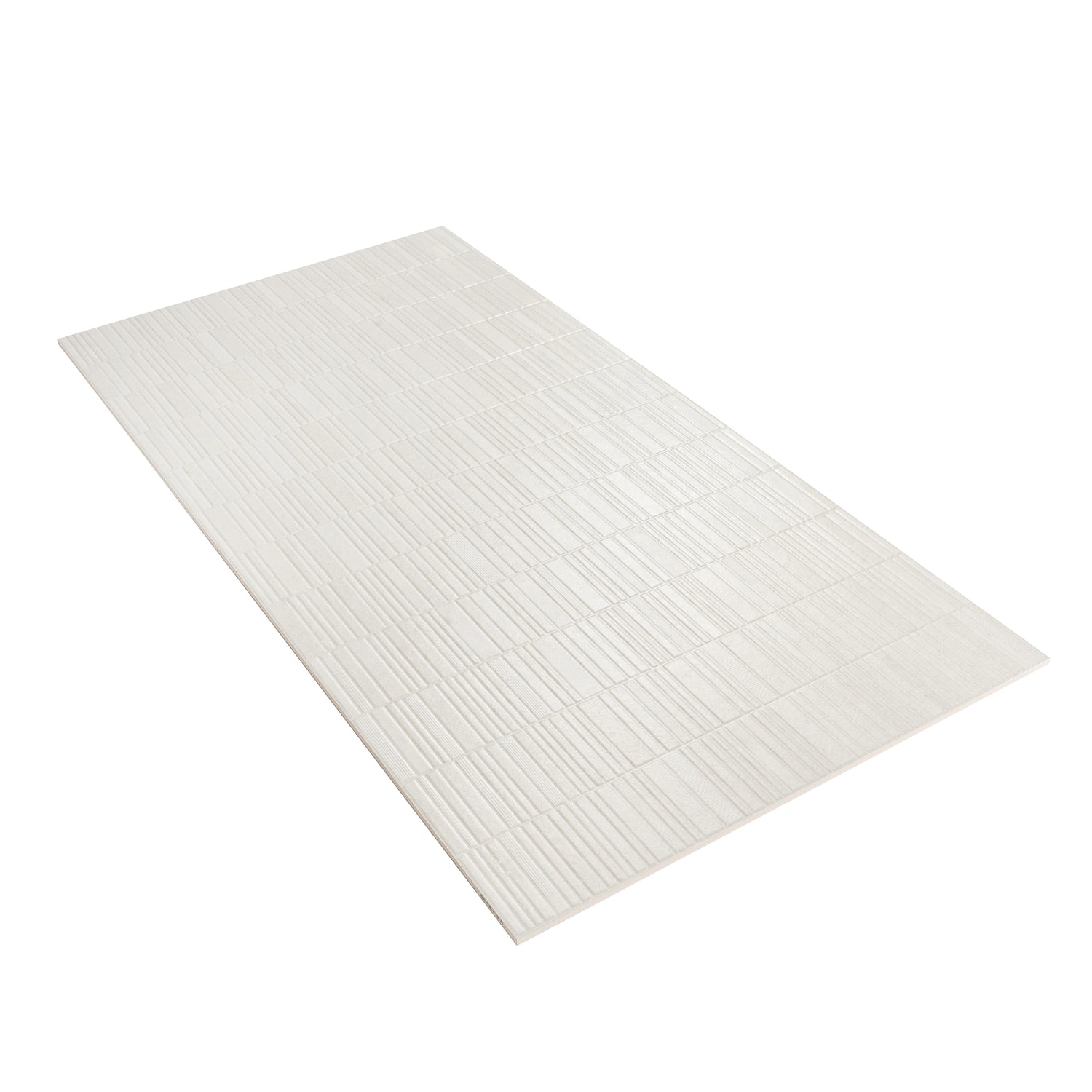 Imprint 24x48 Chalk Beige Ceramic Large Format Linear Grid Wall Tile (2 Pack, 15.5 sq ft/case)