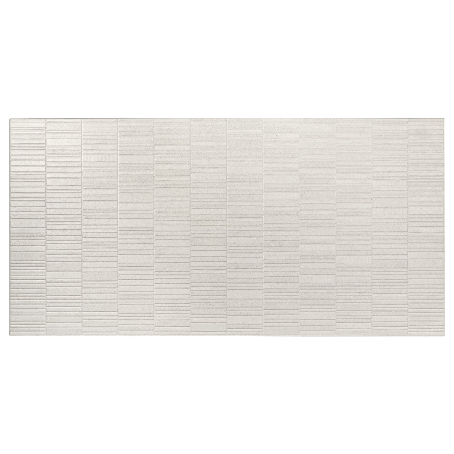 Imprint 24x48 Chalk Beige Ceramic Large Format Linear Grid Wall Tile (2 Pack, 15.5 sq ft/case)