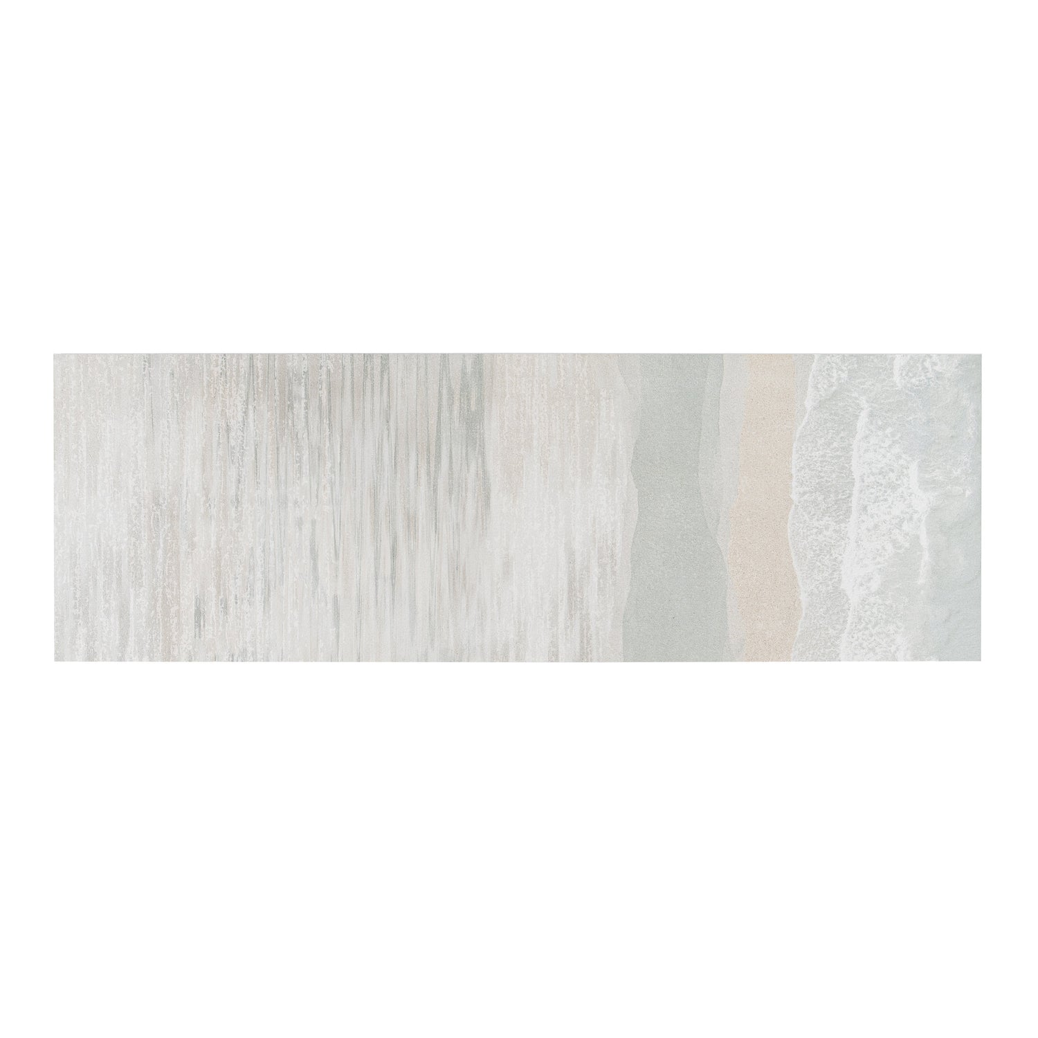 Sample - Misty Blue, Ivory Cream 16x48 Matte Ceramic Large Tile (15.5 sq ft/case, 3-Pack)