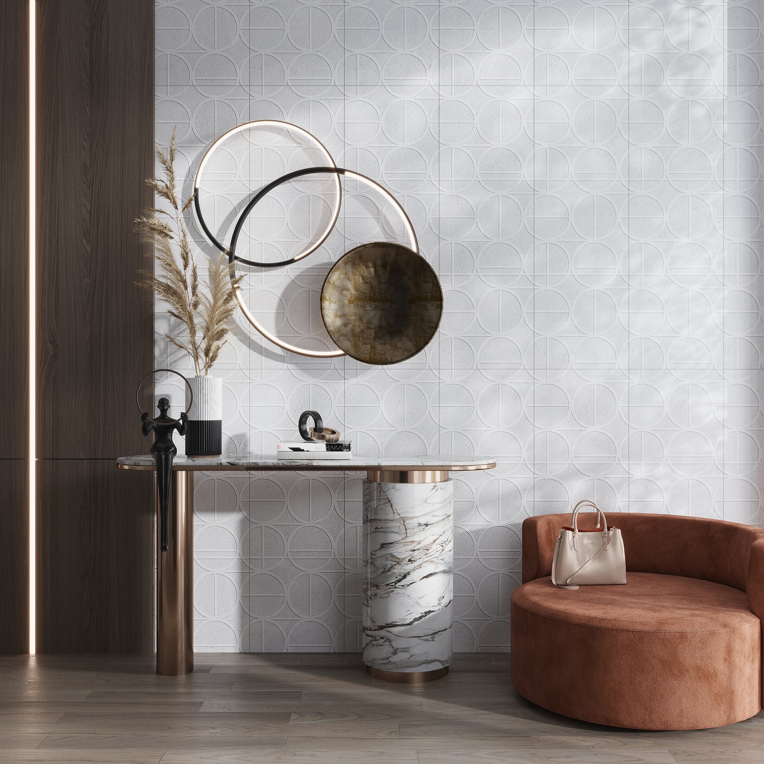 Soft Cloud White 16x48 Matte Ceramic Deco Large Tile (15.5 sq ft/case, 3-Pack)