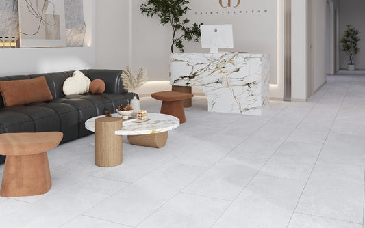 Sample-Soft Cloud White 16x48 Matte Ceramic Large Tile (15.5 sq ft/case, 3-Pack)