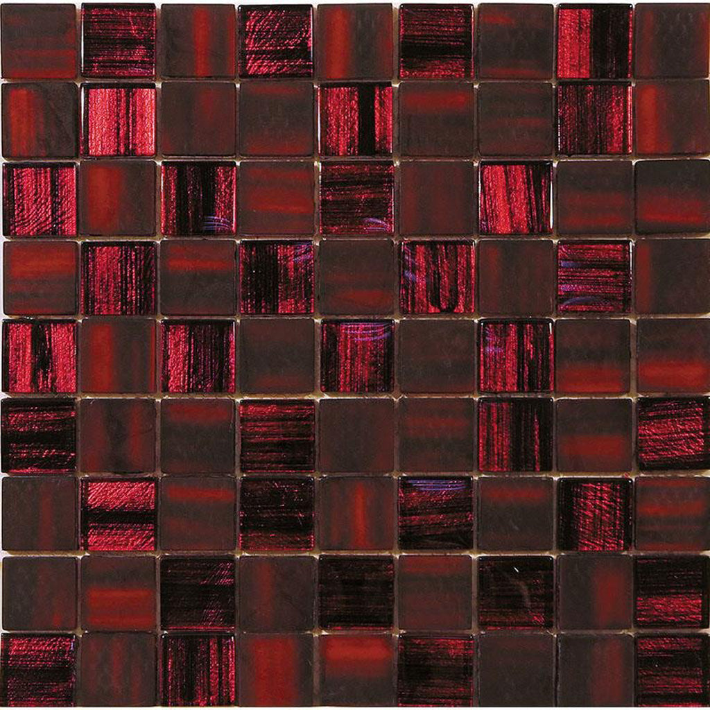 11x11 Jam Red Polished and Matte Tile