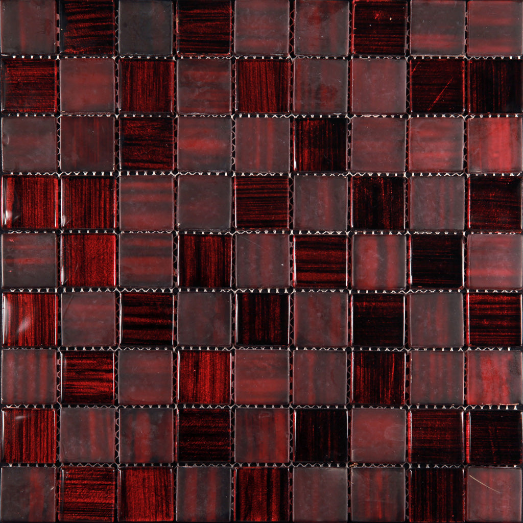 11x11 Jam Red Mosaic Tile