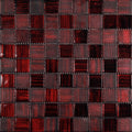 Sample - Jam Red 11x11 Glossy Matte Square Glass Mosaic Tile (5 pack, 4.43 sq ft/case)