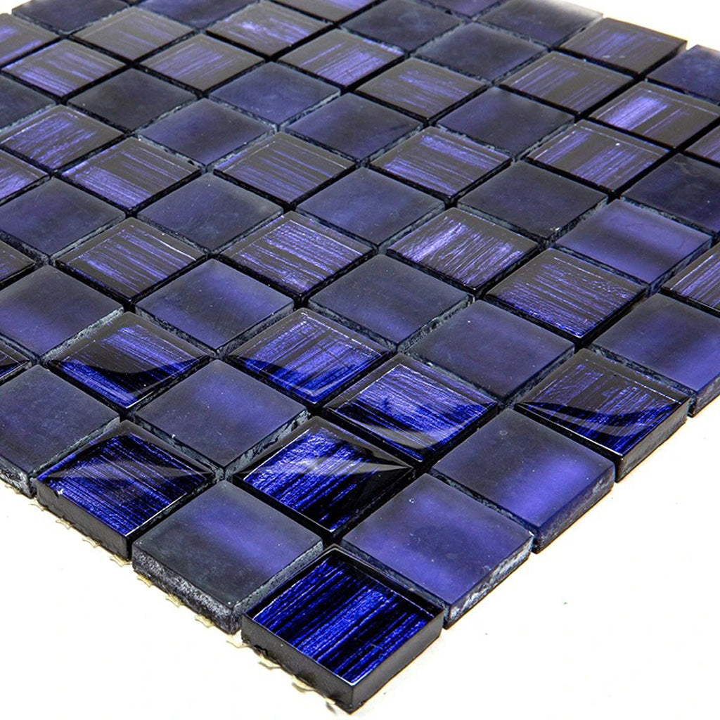 11x11 Purple Glass Mosaic Tile