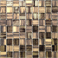 Sample - Black 11x11 Glossy Matte Square Glass Mosaic Tile (5 pack, 4.43 sq ft/case)