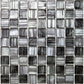 Black 11x11 Glossy Matte Square Glass Mosaic Tile (5 pack, 4.43 sq ft/case) - Sample