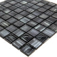 Black 11x11 Glossy Matte Square Glass Mosaic Tile (5 pack, 4.43 sq ft/case) - Sample