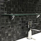 Black 11x11 Glossy Matte Square Glass Mosaic Tile (5 pack, 4.43 sq ft/case) - Sample