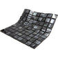 Black 11x11 Glossy Matte Square Glass Mosaic Tile (5 pack, 4.43 sq ft/case) - Sample