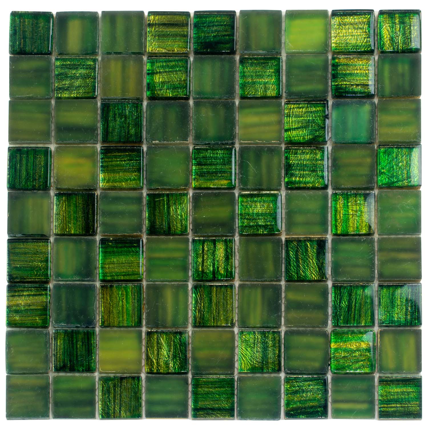 11x11 Emerald Green Glass Tile
