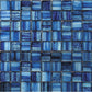 Blue 11x11 Glossy Matte Square Glass Mosaic Tile (5 pack, 4.43 sq ft/case) - Sample
