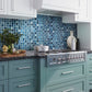 Blue 11x11 Glossy Matte Square Glass Mosaic Tile (5 pack, 4.43 sq ft/case) - Sample