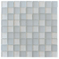 Could Gray 11x11 glossy and matte square glass mosaic tile with mixed finished squares