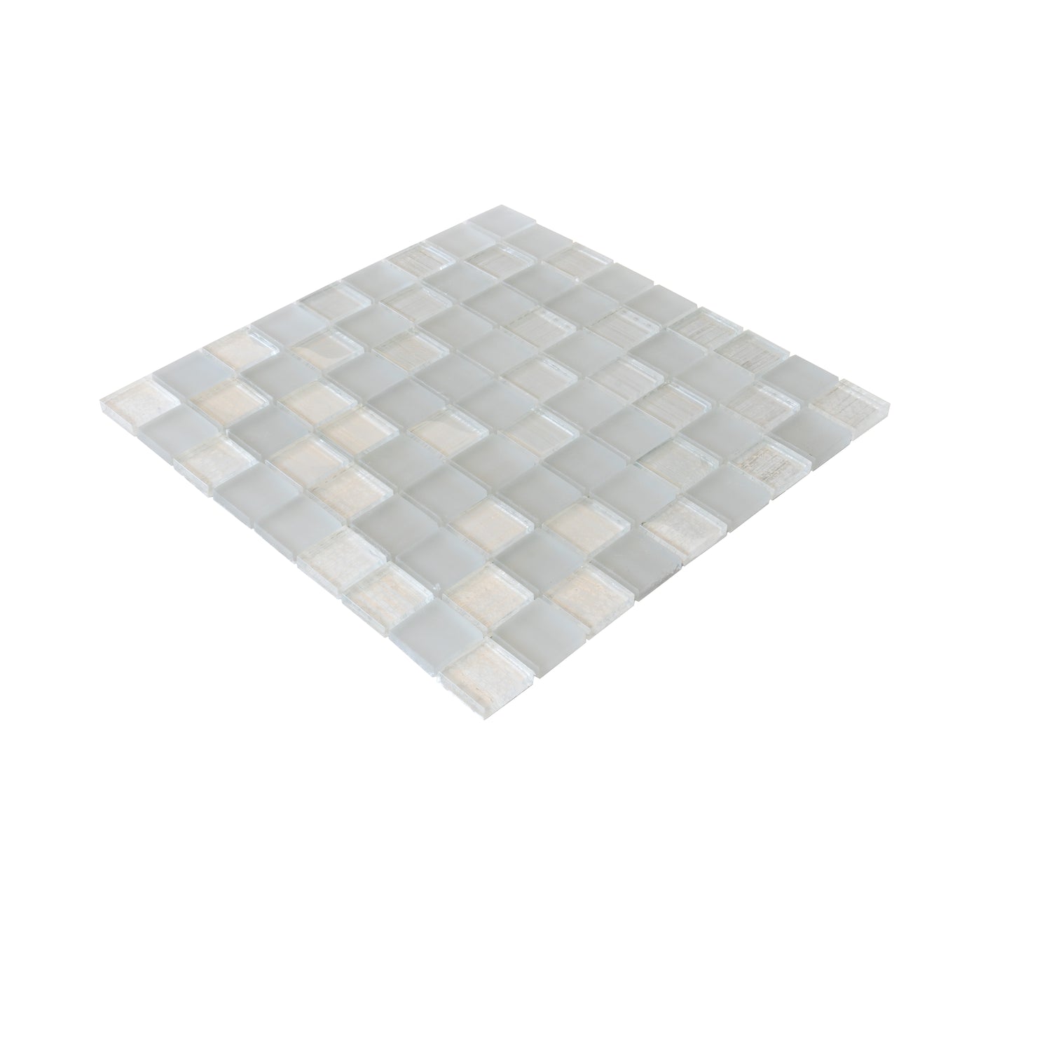 Could Gray 11x11 square glossy and matte glass mosaic tiles, 5 pack, 4.43 sq ft case
