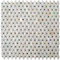 Sample - White 11x11 Polished Octagon Shell Mother of Pearl Mosaic Tile (20 pack, 18.68 sq ft/case)
