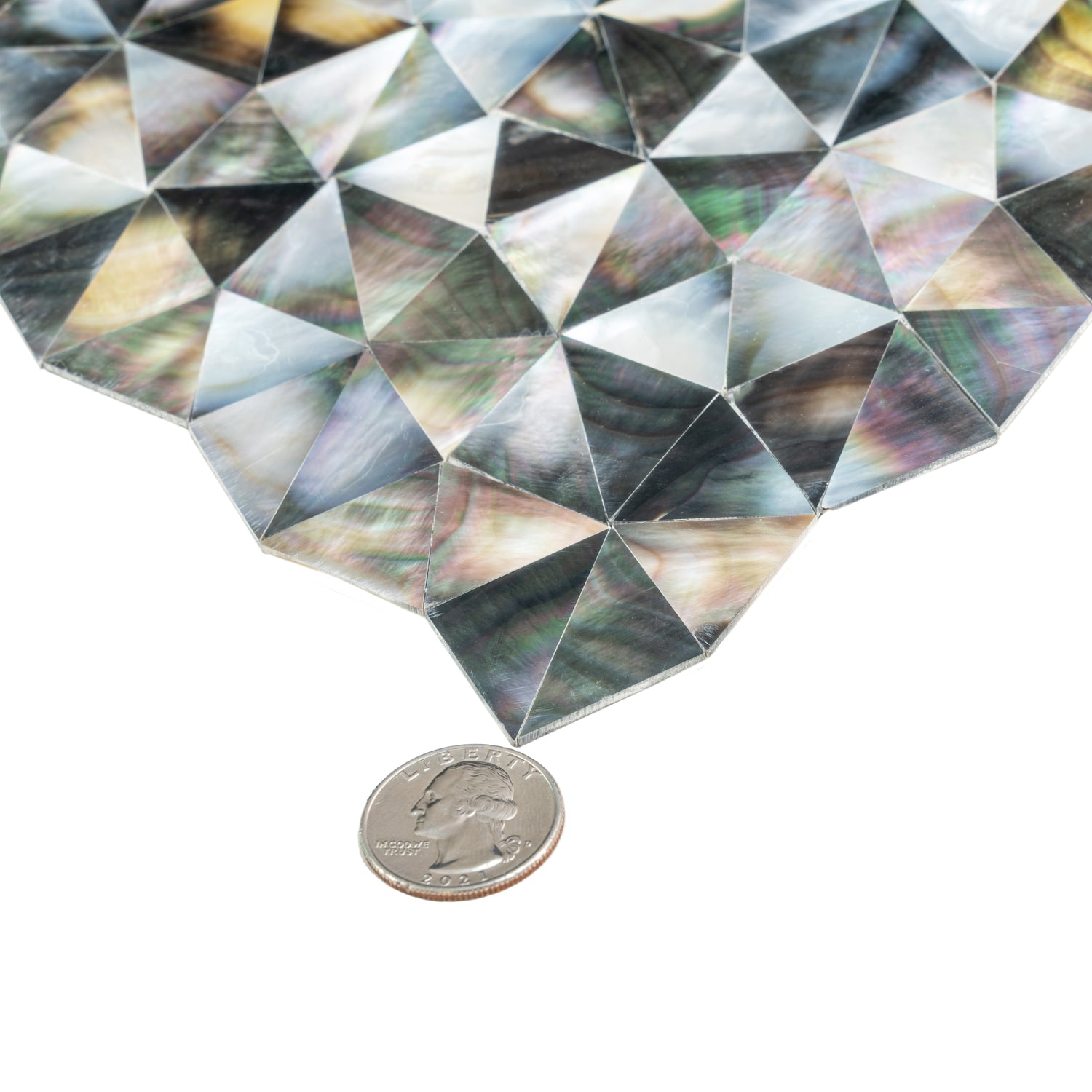 Beige 12x12 Polished Herringbone Shell Mosaic Tile (20 pack, 19.33 sq ft/case)