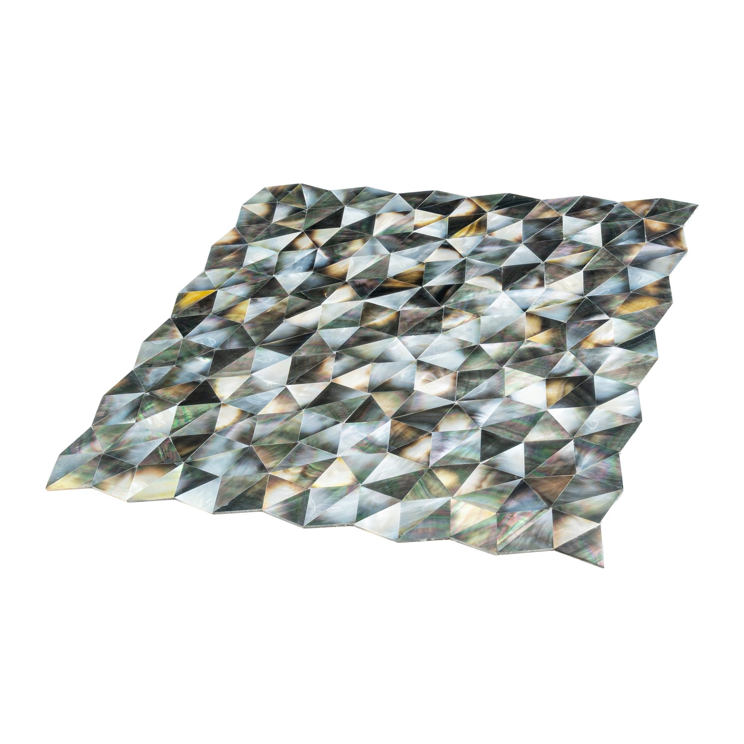 Beige 12x12 Polished Herringbone Shell Mosaic Tile (20 pack, 19.33 sq ft/case)