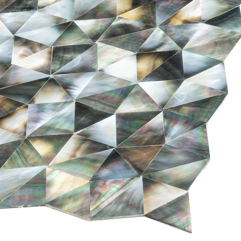 Beige 12x12 Polished Herringbone Shell Mosaic Tile (20 pack, 19.33 sq ft/case) - Sample