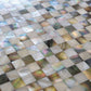 Beige Brown White 12x12 Polished Square Shell Mother of Pearl Mosaic Tile (20 pack, 19.34 sq ft/case) - Sample