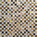 Sample - Beige Brown White 12x12 Polished Square Shell Mother of Pearl Mosaic Tile (20 pack, 19.34 sq ft/case)
