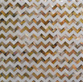 Sample - Brown White 11x11 Polished Herringbone Shell Mother of Pearl Mosaic Tile (20 pack, 17.27 sq ft/case)