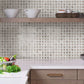 5 pack Beige 12-in x 12-in Polished Natural Stone Marble Basketweave Floor and Wall Tile (5 sq ft/case) - Sample