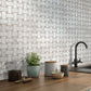 White 12x12 Basketweave Polished Marble Mosaic Tile (5 pack, 5 sq ft/case) - Sample