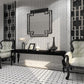5 pack White 11 in. x 11 in. Basketweave with Dot Polished Marble Mosaic Tile (4.20 sq ft/case) - Sample
