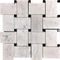 11X11 White Basketweave Marble Mosaic Tile