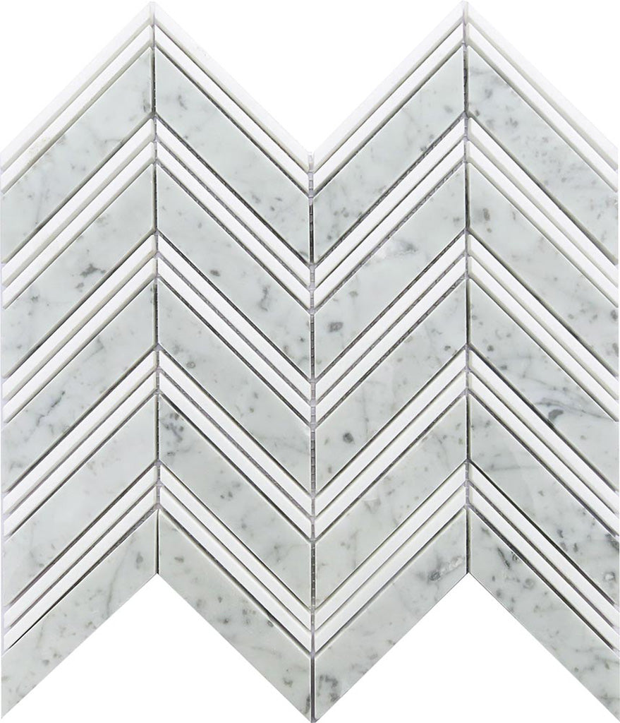 11x12 Flint Gray Marble Mosaic Tile