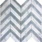 Gray White 11x12 Polished Herringbone Marble Mosaic Tile (5 pack, 4.51 sq ft/case) - Sample