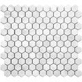 Sample - White 11x12 Honed Hexagon Bianco Carrara Marble Mosaic Tile (5 pack, 4.55 sq ft/case)