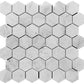 Cotton White 12x12 Polished Hexagon Marble Mosaic Tile (5 pack, 4.83 sq ft/case) - Sample
