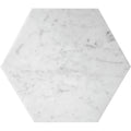 Sample - White 10x10 Honed Hexagon Bianco Carrara Marble Tile (5 pack, 2.95 sq ft/case)