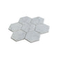 Sample - White 10x11 Honed Marble Hexagon Mosaic tile (5 pack, 3.75 sq ft/case)