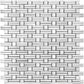 White 12x12 Polished Brick Marble Mosaic Tile (5 pack, 4.875 sq ft/case) - Sample